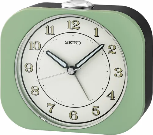 Vista 4 de SEIKO Kyoda - Reloj despertador para dormitorio, color negro metálico