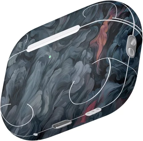 Vista 3 de MightySkins Skin compatible con Apple AirPods Pro 2 – Storm Cloud Funda protectora, duradera y única de vinilo Fácil de aplicar, quitar