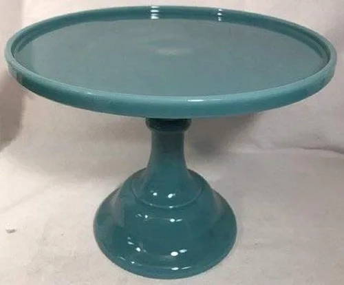 Vista 3 de Bandeja de pastelería para pastelería/soporte para cupcakes, patrón liso y simple, hecho en Estados Unidos, vidrio Mosser USA
