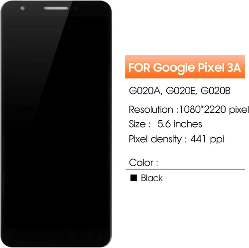 Vista 2 de Pantalla OLED para Google Pixel 3A Reemplazo de pantalla LCD para Pixel 3A Pantalla LCD G020A, G020E, G020B Pantalla táctil Digitalizador Asamblea