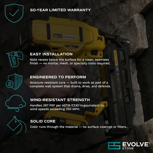Vista 9 de Evolve Stone Georgetown Run DP - Chapa de piedra plana no clasificada (14.25 pies cuadrados por caja)
