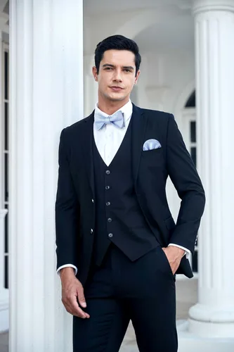 Vista 181 de HISDERN Pajaritas para hombre, diseño de lunares, corbatín y bolsillo cuadrado, clásico, esmoquin de negocios, boda, pajaritas, pañuelo
