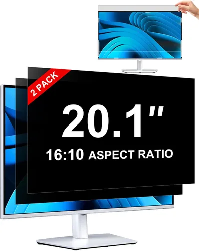 Vista 10 de Paquete de 2 pantallas de privacidad para monitor de computadora, relación de aspecto 5:4 de 19 pulgadas; antiespía, luz azul, deslumbramiento