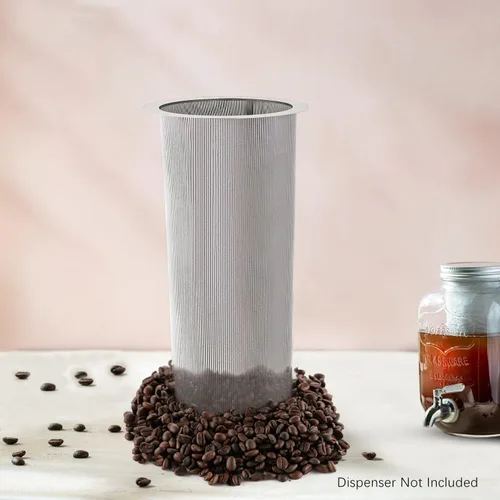 Vista 8 de Filtro de café frío para frascos Mason de 1 galón, fabricado con acero inoxidable, filtro de malla fina para café helado y té y sol en lotes