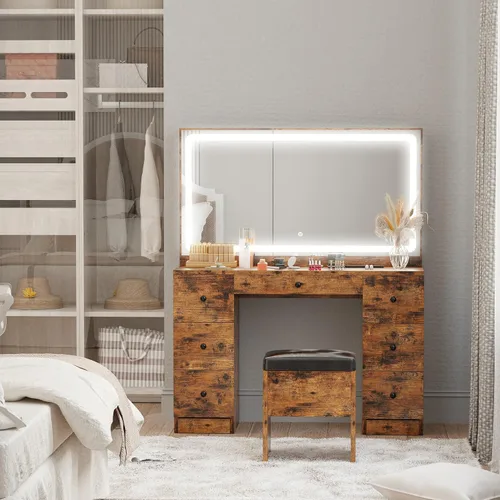 Vista 8 de Escritorio IRONCK con estación de carga para dormitorio y vestidor