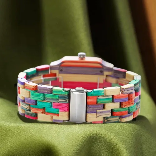 Vista 51 de Dentily Relojes de madera natural para mujer, reloj de cuarzo hecho a mano, reloj de pulsera único deportivo para mujer