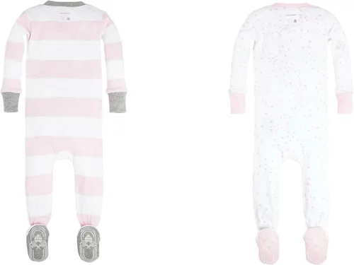 Vista 2 de Burt's Bees - Paquete de 2 pijamas antideslizantes para bebés y niñas