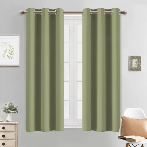 Vista 103 de Yakamok Cortinas opacas para dormitorio, aislamiento térmico, cortinas de oscurecimiento de habitación para sala de estar, juego de 2 paneles