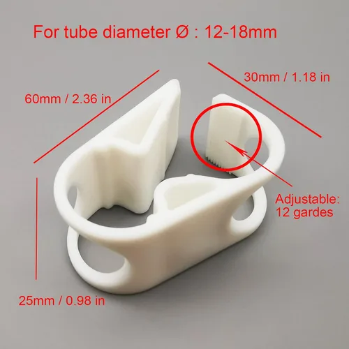 Vista 2 de Abrazadera de tubo de plástico PBT de 284.0 °F resistente al calor, clip de tubo ajustable, abrazadera de manguera de control de flujo industrial