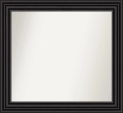 Vista 654 de Amanti Art Espejo personalizado, espejo de baño negro puente, espejo de pared o espejo de tocador de baño sobre el fregadero (26 x 26 pulgadas)