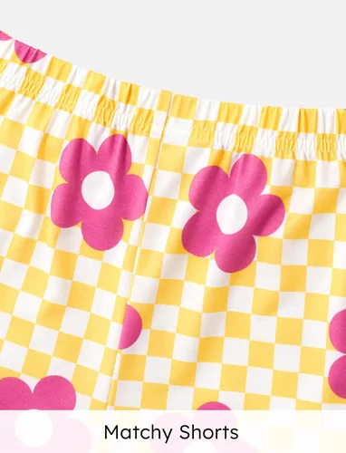 Vista 7 de L.O.L. Surprise! Conjunto de 2 piezas para niña, camiseta sin mangas y pantalones cortos, pantalones de ciclismo ajustados, conjunto casual de verano