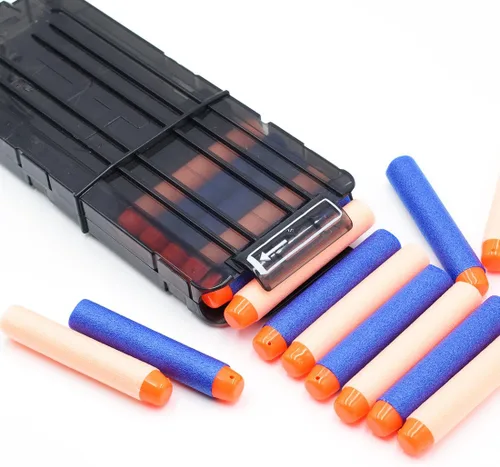 Vista 3 de pinzas para cartuchos de carga rápida, 4 unidades, 12 dardos para Nerf n-Strike Elite Blaster (naranja)
