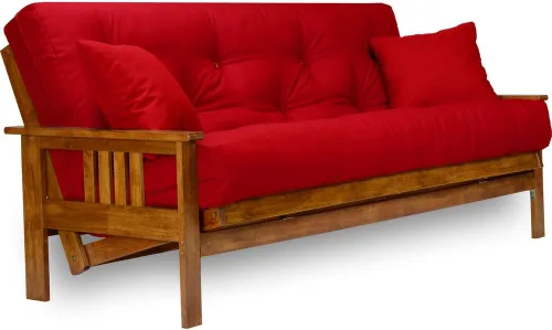 Vista 7 de Stanford juego de futón - Talla Full o Queen, colchón de 8 pulgadas, Madera Noble