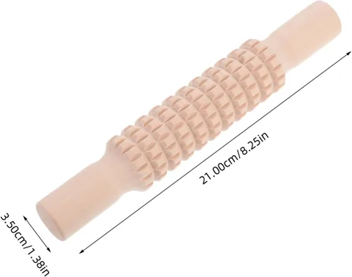 Vista 2 de Exceart Fondant Rolling Stick Rodillo de arcilla Rodillo de arcilla Rodillo de arcilla de cerámica Rodillo de arcilla de madera Rodillo de arcilla