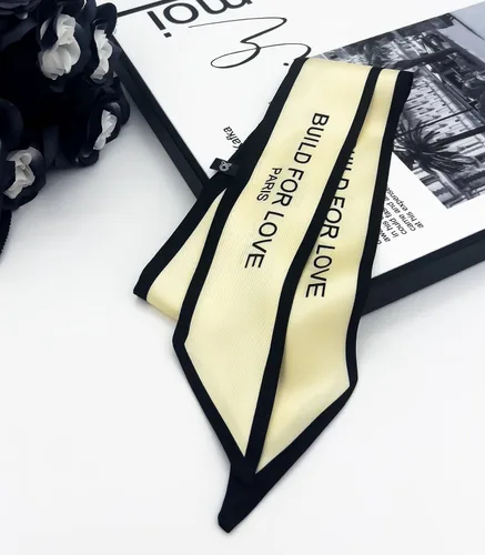 Vista 34 de Women's Designer Neckerchief Handbag Handle Ribbon Fashion Scarf Letter Printed Hair Tie