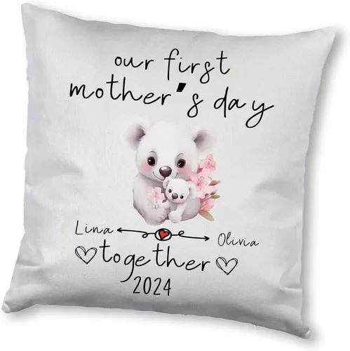 Vista 9 de Happy Mother's Day Koala Design, Personalised Pillow Case Decor for Home, Present for Mom, Grandmother, for Her