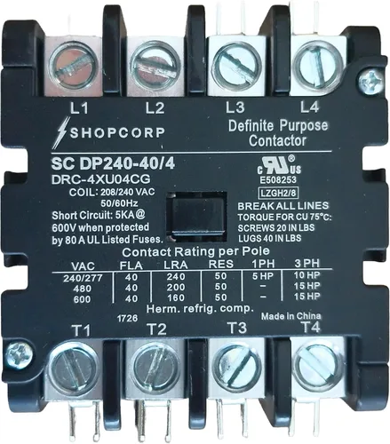 Vista 16 de Contactor magnético de propósito definido para carga de motor, HVAC, refrigeración y bomba de calor