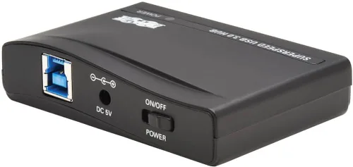 Vista 7 de Tripp Lite Mini Hub USB-A de 4 puertos - USB 3.2 Gen 1, hasta 5 Gigabits por segundo, Plug and Play no necesita software, adaptadores de enchufe