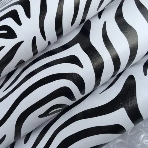 Vista 2 de Taogift Vinilo autoadhesivo con estampado de cebra blanca y negra para estante de papel de contacto para cajones, gabinetes de mesa, muebles