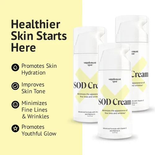 Vista 2 de Superoxide Dismutasa (SOD) Crema antienvejecimiento – Hidratante facial para líneas finas y arrugas, piel suave y firme, brillo juvenil, cuidado