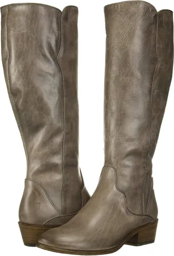 Vista 26 de Frye Carson - Botas altas para mujer hechas de cuero anticuado con ribetes de estilo occidental, cierre de cremallera interior y tacón bajo, altura