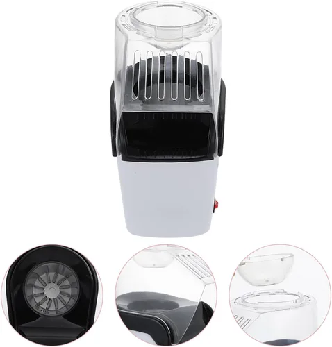 Vista 7 de BESTOYARD Small Home Popcorn Machine 110v Air Popcorn Maker Abs Plastic Snack Maker for Domestic Use White for Healthy Oil-free Popping