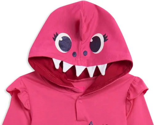 Vista 5 de Pinkfong Baby Shark - Sudadera con capucha para niñas recién nacidas a niños pequeños