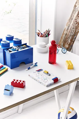 Vista 8 de Room Copenhagen, LEGO Mini Box - 1.8 x 1.8 x 1.7 pulgadas - Ladrillo 4, azul brillante