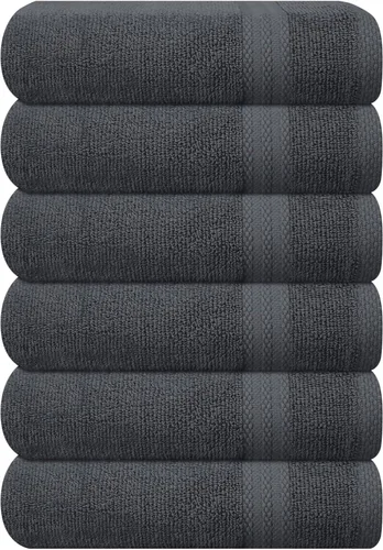 Vista 124 de GLAMBURG Juego de 2 Sábanas de Baño Extra Grandes de Algodón Premium de 700 GSM - 100% Algodón Peinado - 2 Sábanas de Baño 35x70 pulgadas - Calidad