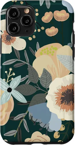 Vista 10 de Funda para iPhone 14 con diseño floral botánico de flores silvestres (bosque)