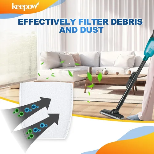 Vista 6 de KEEPOW Filtros de vacío compatibles con Makita T-03193 Filtro de vacío de repuesto compatible con aspiradoras Makita XLC02 LC01 BCL180 443060-3