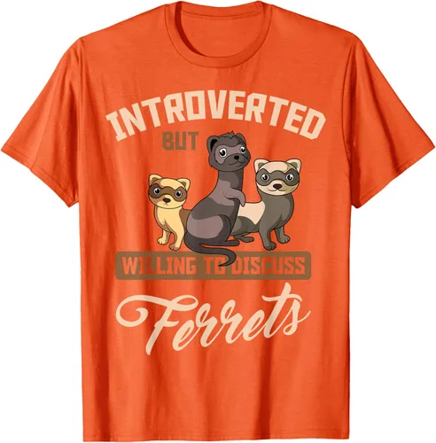Vista 100 de Camiseta para amantes de los animales de los hurones, Negro, S
