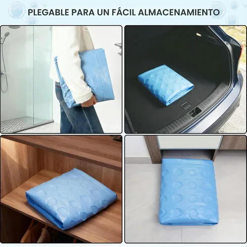 Vista 9 de Anfrere Bañera inflable portátil con bomba de aire eléctrica y parches