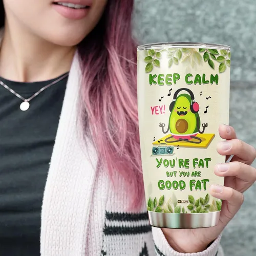Vista 3 de WAZONE Vaso de aguacate personalizado con tapa con nombre personalizado de 20 onzas, 30 onzas, acero inoxidable, aislado, taza de viaje, linda taza