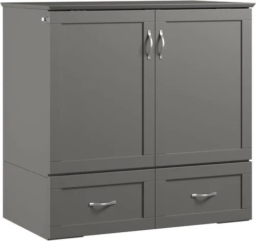 Vista 7 de AFI, Hamilton Twin XL Murphy - Cómoda de cama con colchón y cajón de 6 pulgadas, color gris