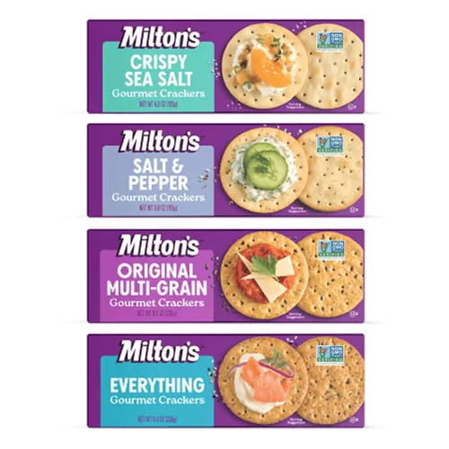 Vista 9 de Milton's Gourmet Crackers, Original Multi-Grain – Proyecto verificado sin OMG, ingredientes naturales, Kosher, ideal para tablas de embutidos – 8.4