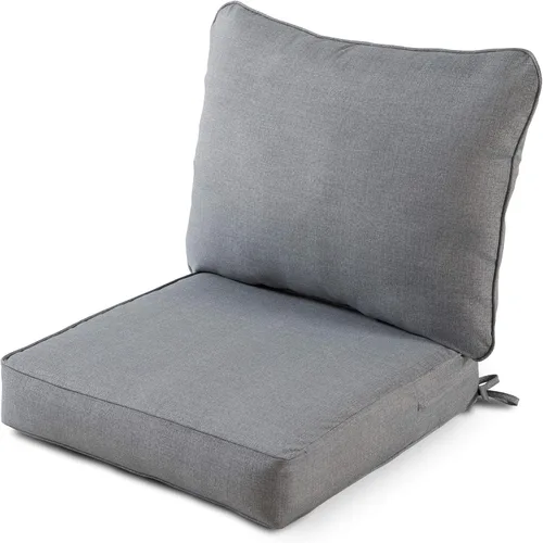 Vista 10 de Greendale Home Fashions Juego de cojines de asiento profundo para exterior de 2 piezas, Adobe Ártico
