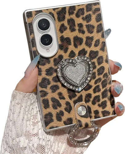 Vista 17 de Yatchen Funda de piel de lujo para Samsung Galaxy Z Flip 3, bonita pintura de paisaje para mujer, dermatoglífico, protector de parachoques de Valle