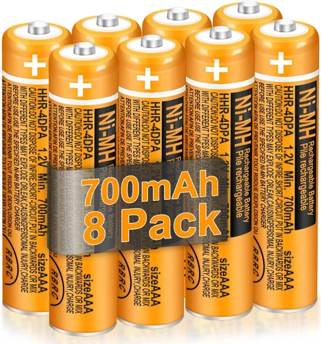 Vista 9 de Batería recargable 300mah 1.2V del AAA de NI-MH para los teléfonos