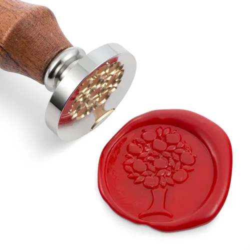 Vista 12 de Mceal Sello de cera, cabeza de latón con mango de palisandro, 1.2"(30mm) de diámetro, (signo de dólar)