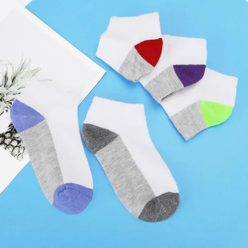 Vista 5 de BOOPH 12 pares de calcetines de tobillo para niños y niñas de corte bajo media amortiguación calcetines atléticos