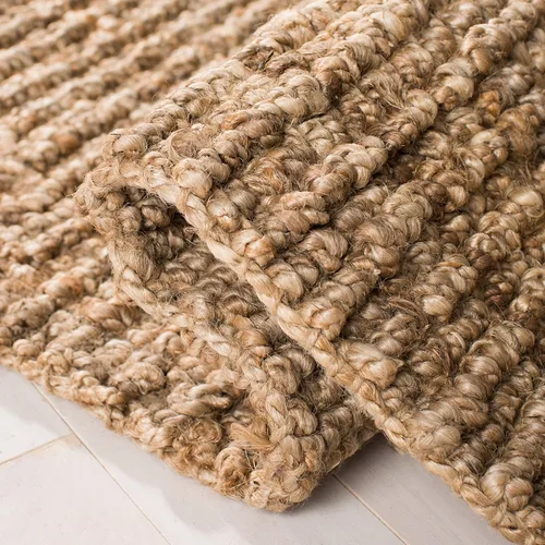 Vista 6 de SAFAVIEH Natural Fiber Collection - Alfombra de pasillo, 2 x 8 pies, marrón natural, yute hecho a mano, estilo granja, pelo grueso con textura