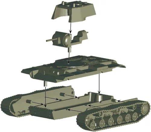 Vista 5 de Zvezda Modelo 6190 para montar, Kv-1 con pistola F-32, escala 1/100