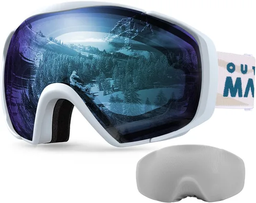 Vista 36 de OutdoorMaster - Gafas de esquí con cubierta, antivaho OTG para nieve/snowboard La cubierta integrada ayuda a proteger la lente, con ajuste OTG