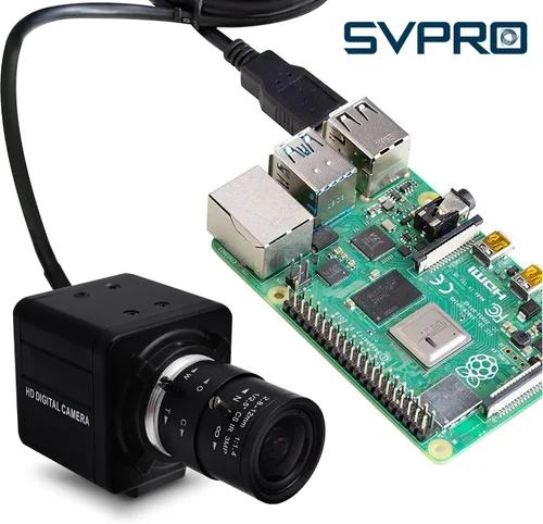 Vista 5 de SVPRO USB 1080P 60fps de alta velocidad 260fps@360P, 120fps@720P cámara de video industrial con lente de zoom de 0.110-0.472 in, cámara de enfoque
