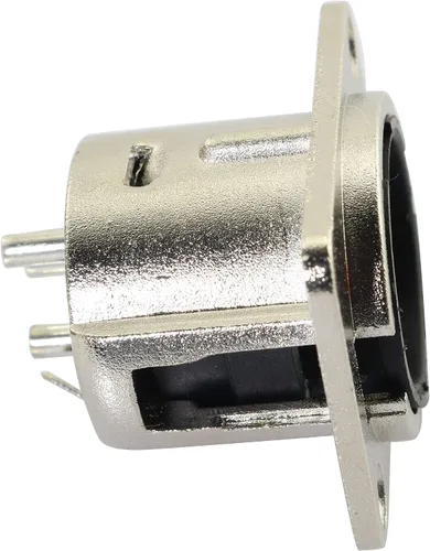 Vista 3 de Tegg XLR 3-Pin macho Jack 2 unids 3 Pin Metal Panel Mount Chassis Mic Socket Audio D Connector