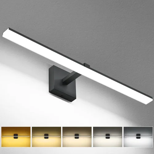 Vista 15 de Luz de tocador de baño negra de 32 pulgadas, LED moderna, 3CCT, regulable, 24 W, luminarias de baño sobre espejo 3000 K/4500 K/6000 K, 3