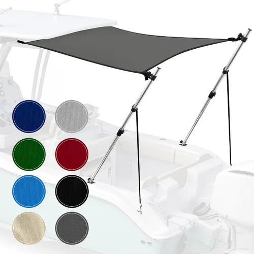 Vista 19 de Extensión universal de sombra en T para toldos Bimini para barcos, toldo de barco, postes telescópicos ajustables, acero inoxidable, cubierta