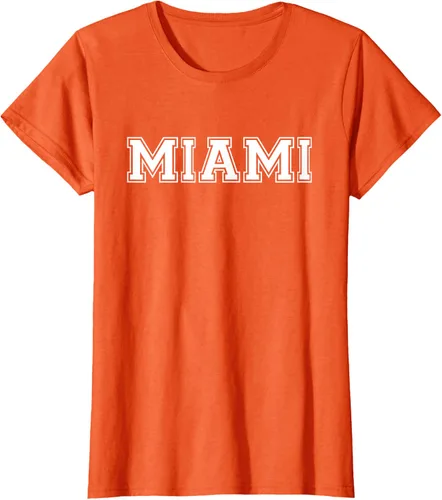 Vista 41 de Camiseta de regalo deportiva estilo universitario Miami Florida, Negro, S