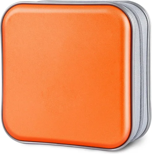 Vista 8 de Siveit Estuche para CD, Capacidad para 40 CD/DVD, Cartera Portadora de Estuches de Plástico Duro para Discos DVD, Carpeta de Almacenamiento
